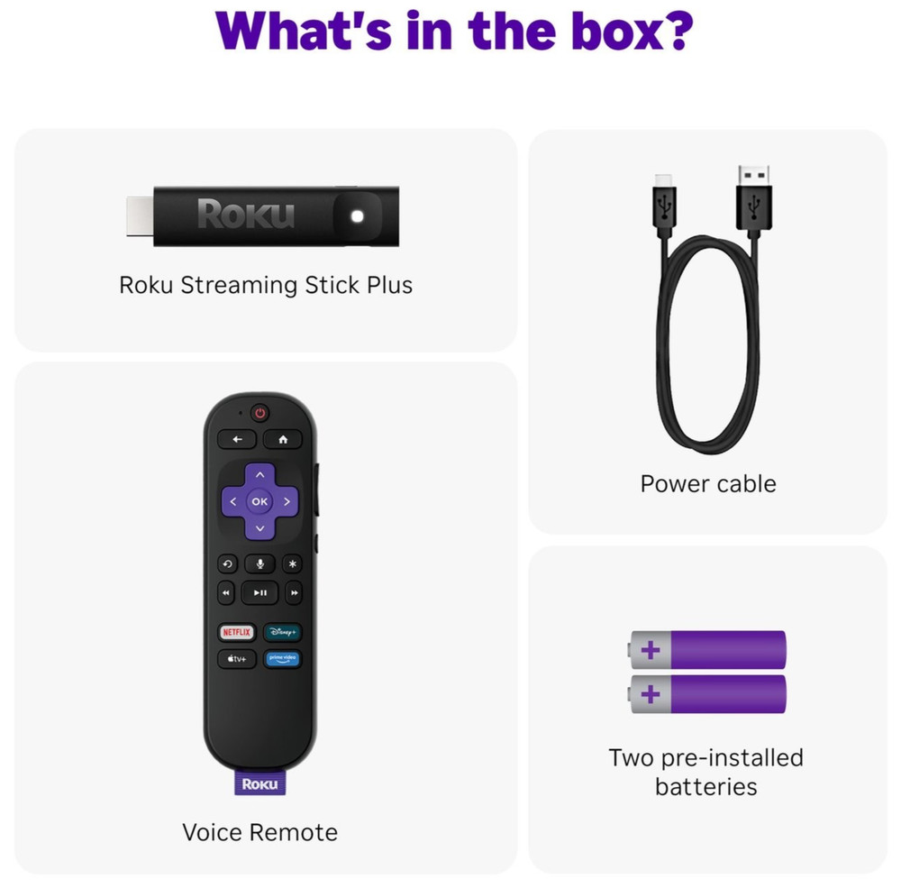 Roku 3830R Streaming Stick Plus 4K UHD Media Player w/ Voice Remote – NIB