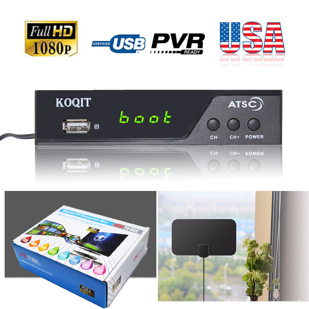 Atsc tuner Digital Converter Box Analog Digital TV Receiver recorder ota antenna