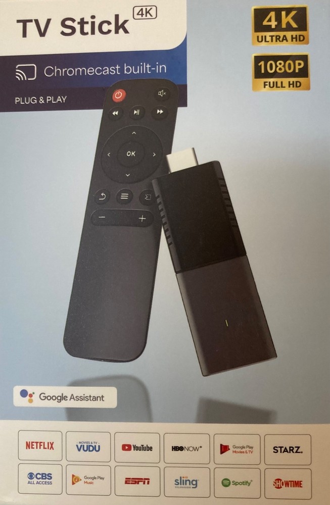 New In Box 4K Ultra HD TV Stick Plug N Play Android