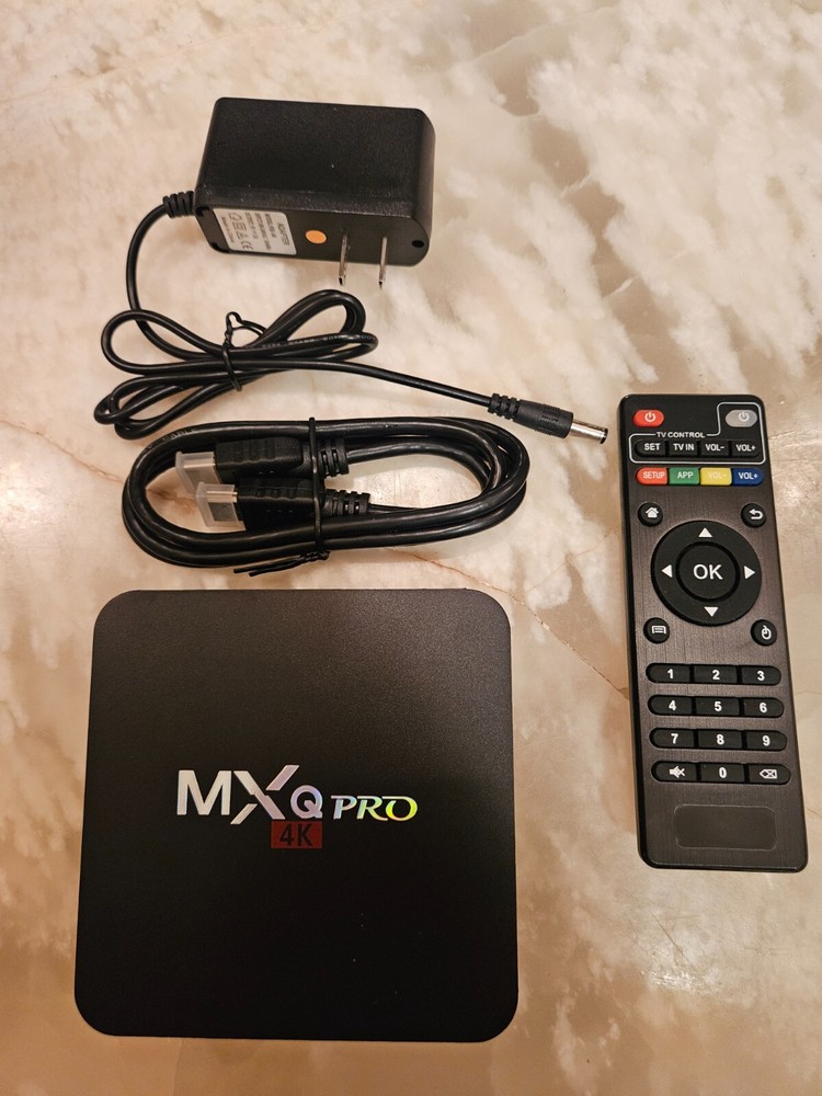 MXQ Pro 4K Android Internet TV Streaming Box Bundle (No Keyboard or Manual)
