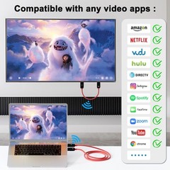 Wireless HDMI Transmitter and Receiver,Portable Wireless HDMI Extender Kit,Pl…