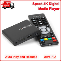 Micca 4K Ultra-HD Digital Media Player for USB Drives and MicroSD Cards, Digital