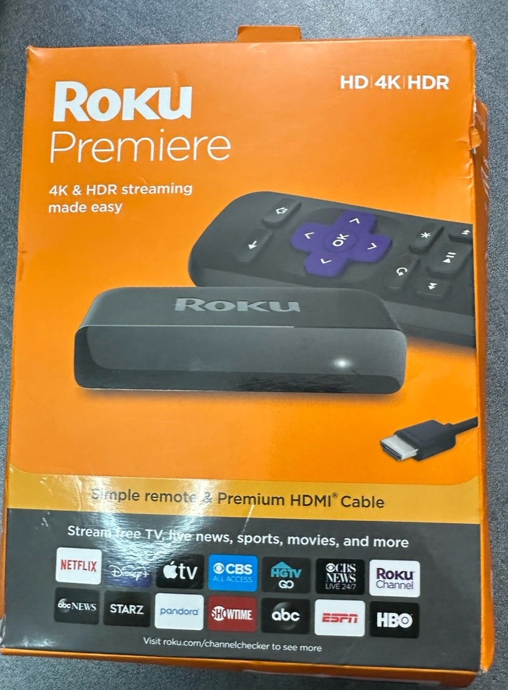 Roku 3920R Premiere HD/4K/HDR Streaming Media Player and Remote