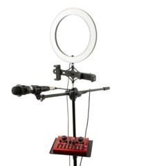 VOCOPRO STREAMER-LIVE AUDIO INTERFACE CONDENSOR MIC BOOM STAND LED LIGHT RING