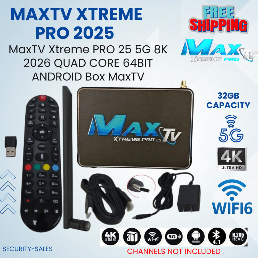 MaxTV Xtreme PRO 25 5G 8K 2026 QUAD CORE 64BIT ANDROID Box MaxTV