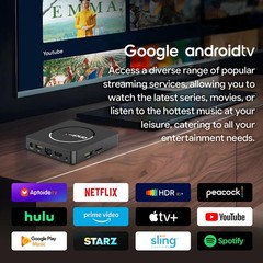 2026 Upgraded Smart TV Box Android 13 TV Box 4K UHD Wireless Streaming Media