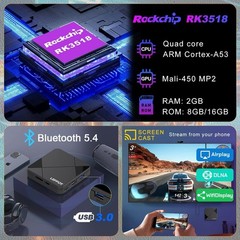 Smart 4K Android Streaming Device – 16GB Storage, Dual Wifi 6 & BT 5.4 Remote