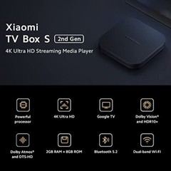 Xiaomi TV Box S (2nd Gen) 4K Ultra HD Streaming Media Player, Google TV Box with