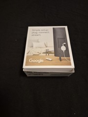 Google Chromecast with Google TV HD 1080p Voice Remote White great condition