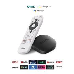 ONN Google TV 4K HD Streaming Box Voice Control Google Assistant (110125667)™