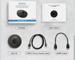EZCast Ultra U2 4K WiFi 6 Wireless Display Adapter Miracast AirPlay DLNA HDR