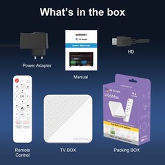 H96 MAX H313 Smart TV Box Android 14 ATV TV Box 4K@60fps 100M/LAN Wifi6 BT5.0