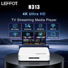 Android 14.0 TV Box 2026, 2GB RAM + 16GB ROM, LEFFOT H313 4K Ultra HD Streami…