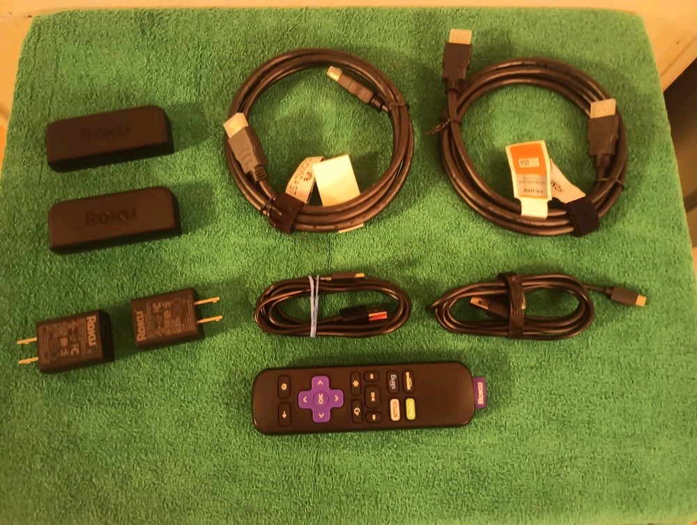 2 Roku Express 3900X Black HDMI Streaming Device W/1 Remote ( Factory Reset )