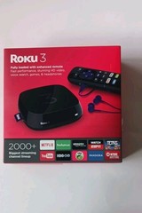 Roku 3 Streaming Media Player 4230R Enhanced Remote Voice Search HDMI Wi-Fi