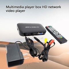 A28D USB SD MMC VGA AV YPbPr Multi TV Media Player + IR Fernbedienung 1080pgk