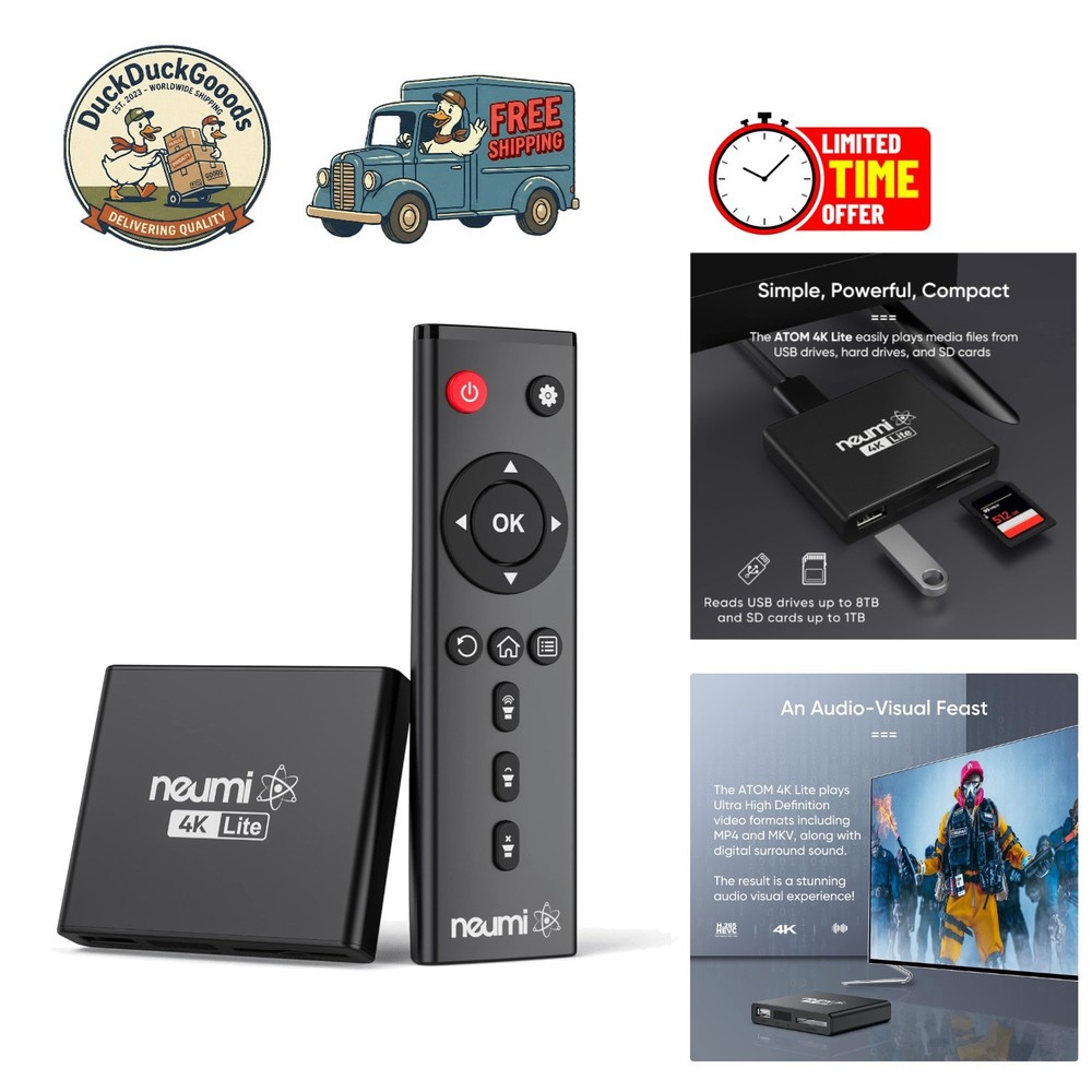 NEUMI 4K UHD Digital Player – Compact, USB Supported with Seamless Switching