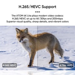 4K Ultra-HD Media Player for USB Drives SD Cards – Plays HEVC, HDMI, AV