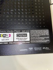 Sony SMP-N100 Network Media Player Wi-Fi Used No Remote