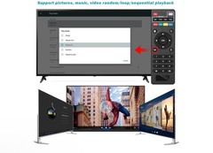 4K@60hz MP4 Media Player Support 8TB HDD/ 256G USB Drive/SD Card with HDMI/AV…