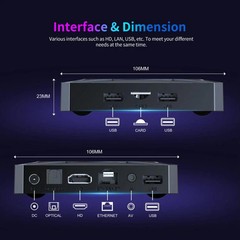 X96 M300 Android 14 Smart TV Box with Remote Control, Amlogic S905X5M Quad-Core,