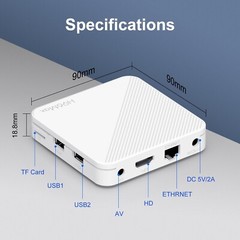 H96 MAX H313 Smart TV Box Android 14 ATV TV Box 4K@60fps 100M/LAN Wifi6 BT5.0