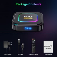 Smart TV Box Android 13 Quad Core HK1 RBOX 8K HD Media Stream Player