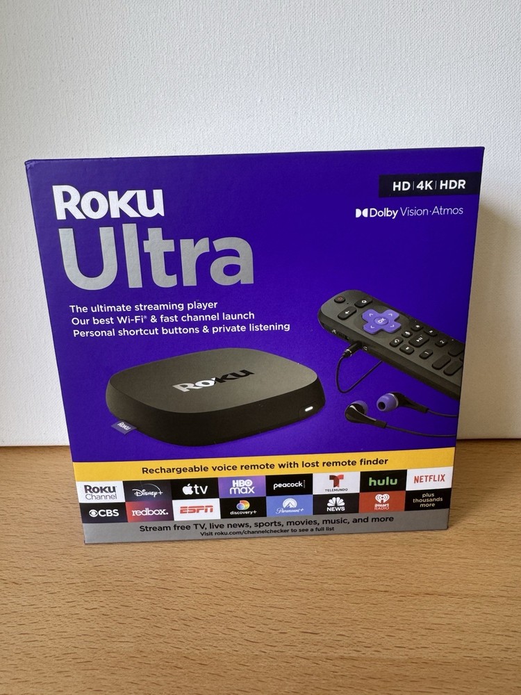 Roku Ultra 4K HDR Streaming Media Player 4802R Voice Remote Pro New Sealed