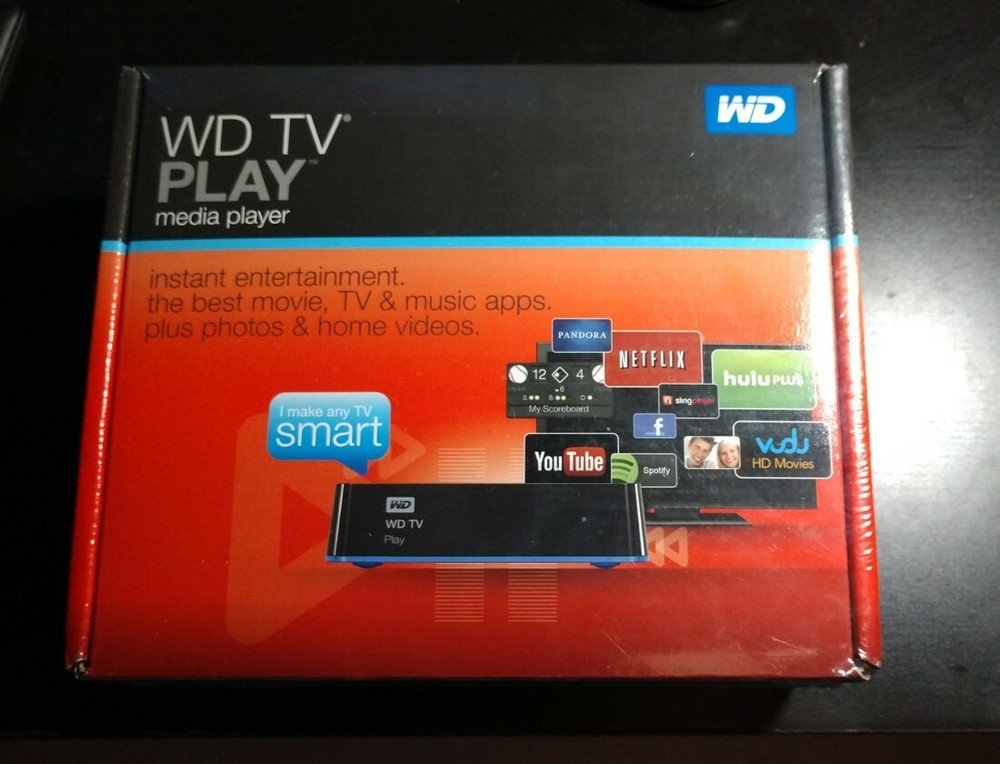 Western Digital WD TV Play Digital 1080p WiFi Media Player Streamer New/Sealed