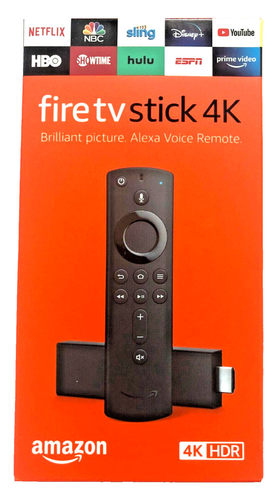 AMAZON FIRE TV STICK HDR/4K STREAMING DEVICE w/ALEXA VOICE REMOTE ~FREE SHIPPING