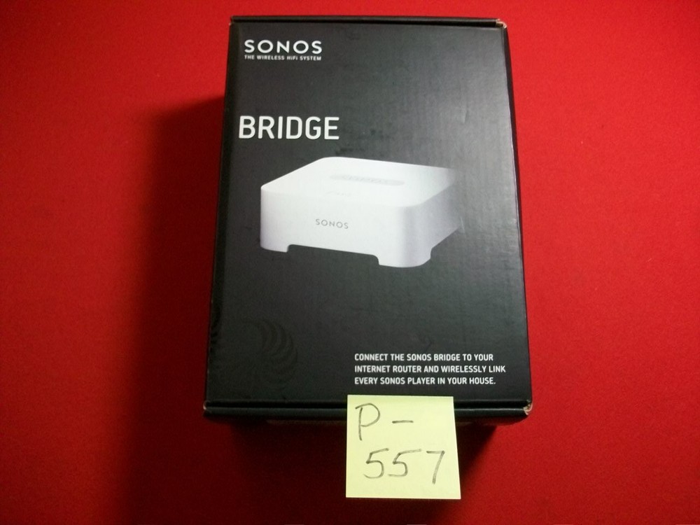 SONOS BRIDGE-WIRELESS HIFI SYSTEM-# BRIDGUS1 SW V.3.8 W/ CORDS & INSTRUCTIONS