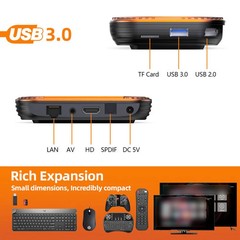 MECOOL HK1RBOX X4 4K TV Box, Android 11 Amlogic S905X4 CPU with RC, 4GB+32GB, 4