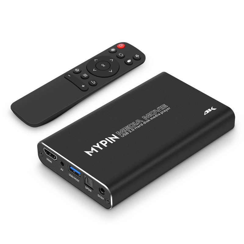 Mypin 4K30Hz Usb3.0 Hdmi Media Player Support 2.5 Sata Hdd Hdmi/Av/Optical