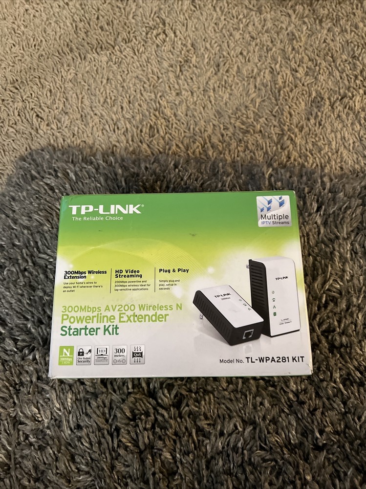 TP-LINK TL-WPA281 KIT 300Mbps Wireless N Powerline Adapter Starter Kit
