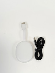 Google Chromecast with Google TV HD G454V Streaming Device White Unit Only