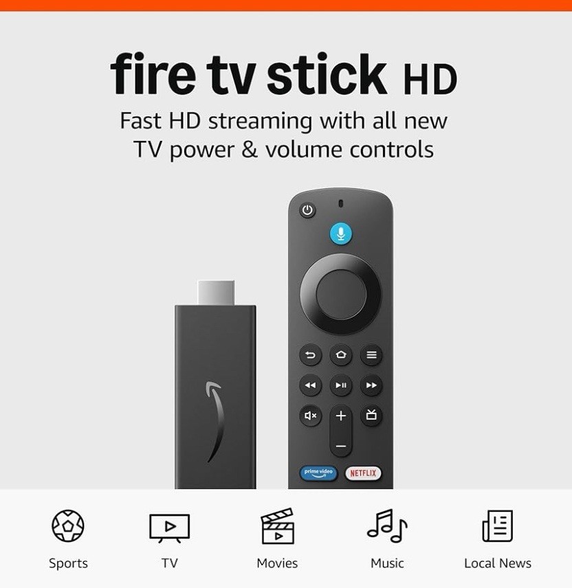 Amazon Fire TV Stick HD 2024-2025 with Alexa Voice Remote Newest Model