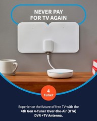 DVR Antenna Tablo TV 4th Gen 4-Tuner 50+ Hrs