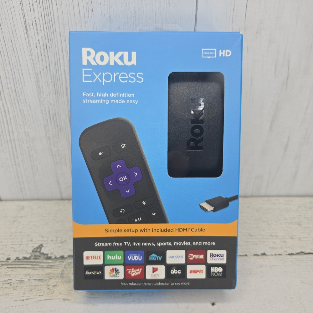 Roku HD Streaming Media Player with High Speed HDMI Cable and Simple Remote