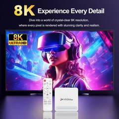TV Box H96 MAX H618 PLUS 8K Android14.0 Allwinner H618 BT5.4 WiFi6 Mouse Assista