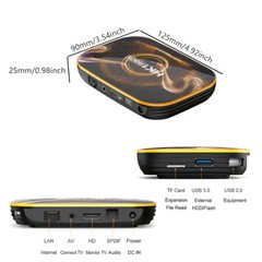 Smart TV BOX HK1 Android 11.0 Quad Core 4G+128G 4K 5G WIFI Media Player Streamer