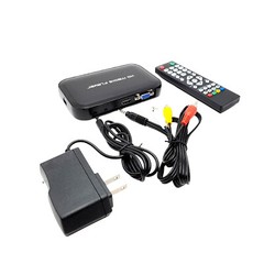 A28D USB SD MMC VGA AV YPbPr Multi TV Media Player + IR Fernbedienung 1080pgk