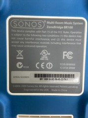 SONOS Multi-Room Music System ZoneBridge BR100 As-Is Legacy Discontinued