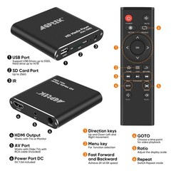 HDMI Media Player, Black Mini 1080p Full-HD Ultra Digital