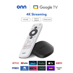 onn 4K Streaming Device, Google TV Fast streaming , Ultra HD, 8GB Storage, 2GB