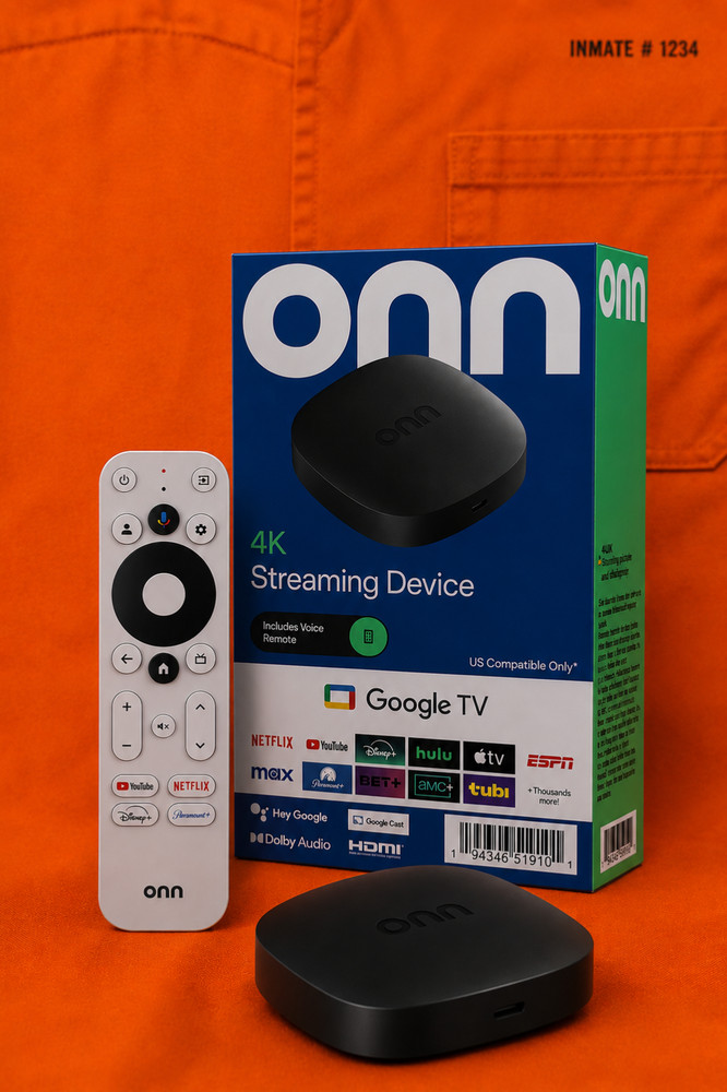 onn 4K Streaming Device, Google TV – Fast Streaming, Ultra 8GB Storage, 2GB!