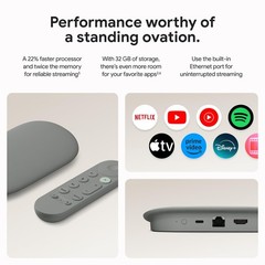 4K Streaming Media Player – Voice Remote, Smart Home Control, 32GB Storage, Netf
