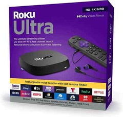 Roku Ultra 4K HDR Dolby Vision Streaming Device with Roku Voice Remote Pro
