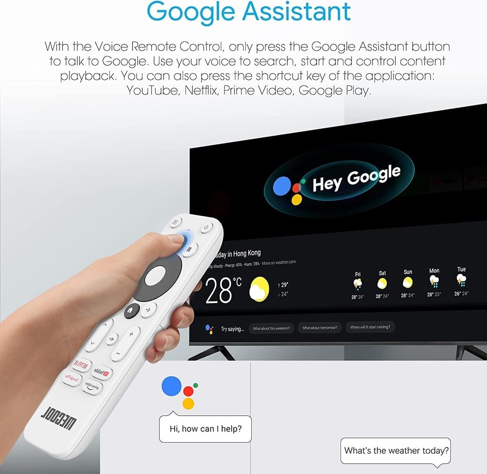 MECOOL KM2 Android 11 TV Box 2G 16G S905X4-B Wifi BT5.0 HDR 4K Prime Video