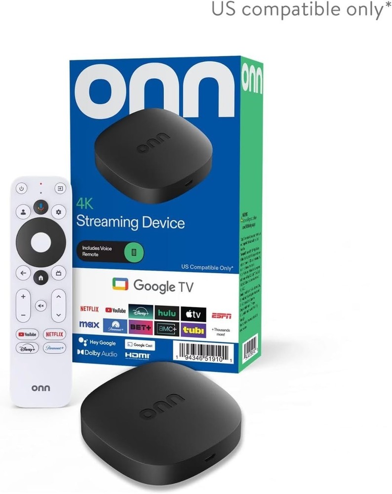 Brand New Onn Google TV 4K Streaming Device with 8GB Storage, 2GB RAM & HDMI