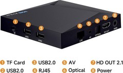 WE2USAT K3 Pro+ 6K HDR Android TV Box 4GB RAM 32GB ROM Wi-Fi 6 Bluetooth Remote